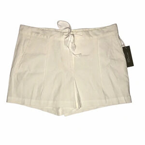 Nordstrom Signature Bone White Linen Shorts Size 14